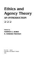 Tapa de Ethics and agency theory