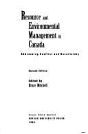 Tapa de Resource and environmental management in Canada