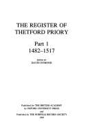 Tapa de The Register of Thetford Priory: Part 1