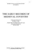 Tapa de The Early Records of Medieval Conventry