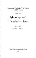 Tapa de Memory and totalitarianism