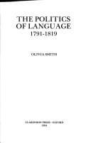 Tapa de The politics of language, 1791-1819