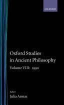 Tapa de Oxford Studies in Ancient Philosophy: Volume VIII