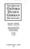 Tapa de The Concise Oxford-Duden German dictionary