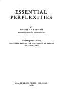 Tapa de Essential perplexities