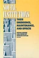 Tapa de Social institutions