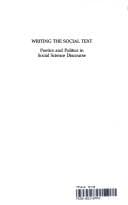 Tapa de Writing the social text