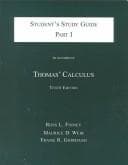 Tapa de Thomas' Calculus (10th Edition Study Guide)