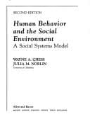 Tapa de Human Behavior and the Social Environment