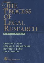 Tapa de The process of legal research