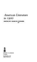 Tapa de American literature to 1900