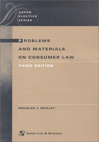 Tapa de Problems and materials on consumer law