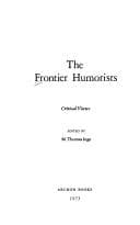 Tapa de The frontier humorists