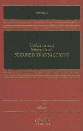 Tapa de Problems and materials on secured transactions
