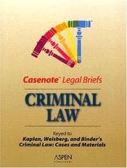 Tapa de Casenote Legal Briefs