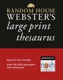 Tapa de Random House Webster's Large Print Thesaurus