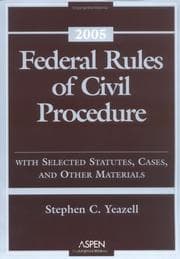 Tapa de Federal Rules of Civil Procedure 2005