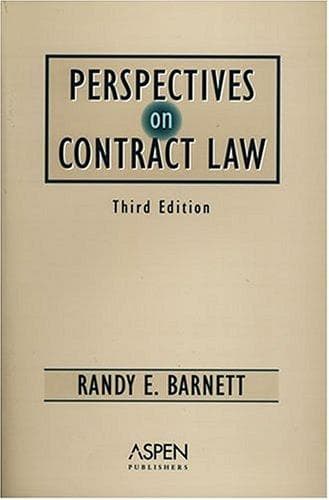 Tapa de Perspectives on contract law