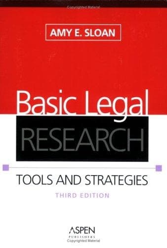 Tapa de Basic Legal Research