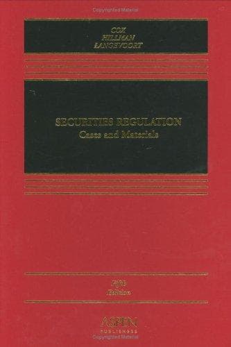 Tapa de Securities regulation : cases and materials