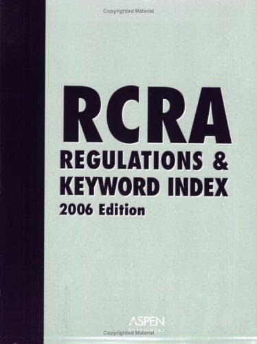 Tapa de RCRA Regulations & Keyword Index