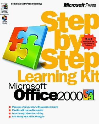 Tapa de Microsoft Office 2000 step by step learning kit