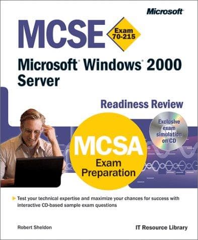 Tapa de MCSE Microsoft Windows 2000 Server Readiness Review (Exam 70-215)