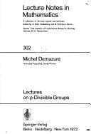 Tapa de Lectures on p-divisible groups