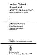 Tapa de Differential Games and Applications