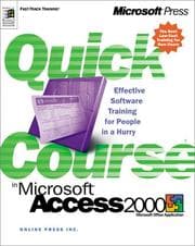 Tapa de Quick Course in Microsoft Access 2000