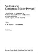 Tapa de Solitons and Condensed Matter Physics