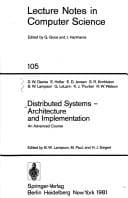 Tapa de Distributed systems--architecture and implementation