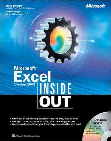 Tapa de Microsoft Excel version 2002 inside out