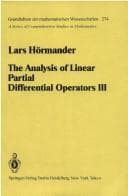 Tapa de The Analysis of Linear Partial Differential Operators III (Grundlehren Der Mathematischen Wissenschaften)