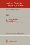 Tapa de Accurate scientific computations