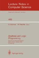 Tapa de Algebraic and logic programming