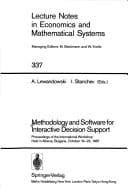Tapa de Methodology and Software for Interactive Decision Support