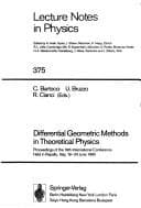Tapa de Differential Geometric Methods in Theoretical Physics