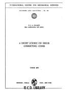 Tapa de Short Course on Error Correcting Codes