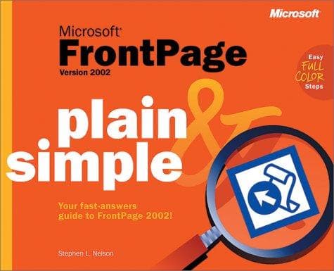 Tapa de Microsoft FrontPage 2002 Plain & Simple
