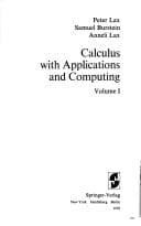 Tapa de Calculus with Applications and Computing