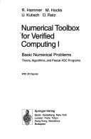 Tapa de Numerical toolbox for verified computing