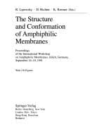 Tapa de The structure and conformation of amphiphilic membranes