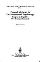 Tapa de Formal methods in developmental psychology