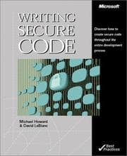 Tapa de Writing secure code