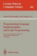 Tapa de Programming Language Implementation and Logic Programming