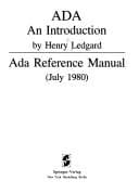 Tapa de Ada an Introduction Ada Reference Manual