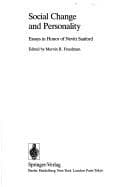 Tapa de Social Change and Personality: Essays in Honor of Nevitt Sanford (Recent research in psychology)