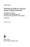Tapa de Differential and Difference Equations through Computer Experiments: With Diskettes Containing PHASER
