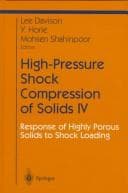 Tapa de High-pressure shock compression of solids IV